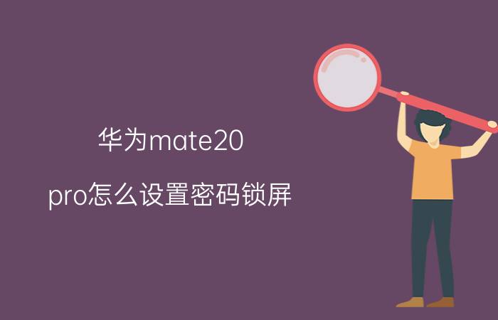 华为mate20 pro怎么设置密码锁屏 华为手机微信自动填充密码？